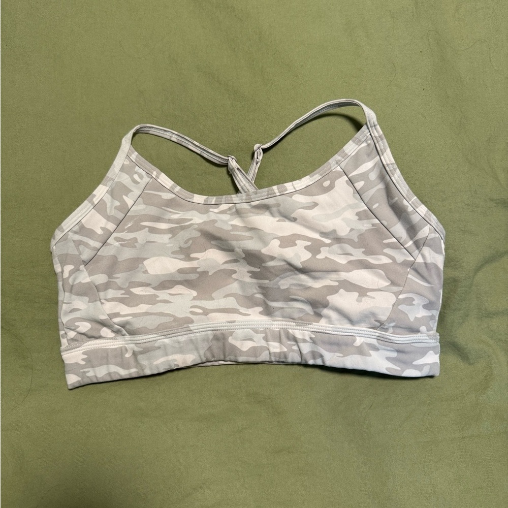 Alphalete Gray Camo Sports Bra